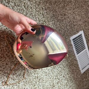 Gold Geometric Reflective Evening Bag